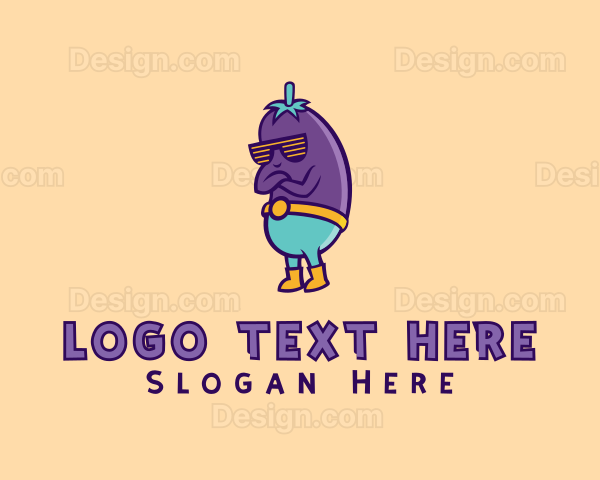 Cool Eggplant Shades Logo