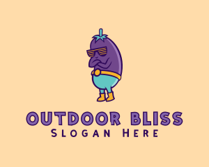 Cool Eggplant Shades logo design