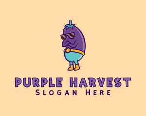 Cool Eggplant Shades logo design