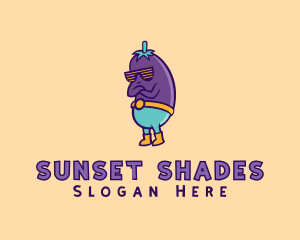 Cool Eggplant Shades logo design