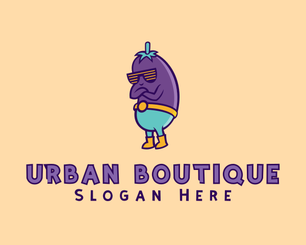 Aubergine logo example 3