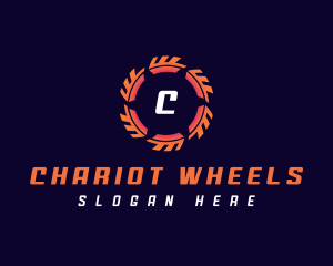 Cyber Wheel Swirl logo design