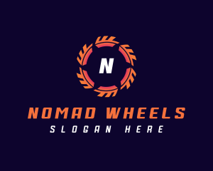 Cyber Wheel Swirl logo design