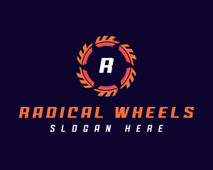 Cyber Wheel Swirl logo design