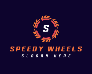 Cyber Wheel Swirl logo design