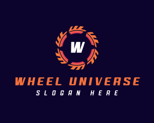 Cyber Wheel Swirl logo design