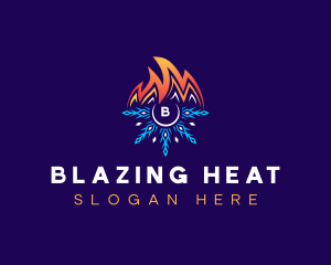 Fire Ice HVAC logo design