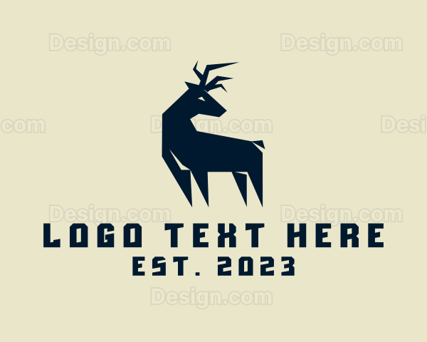 Wild Deer Animal Logo