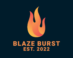 Hot Burning Flame logo design