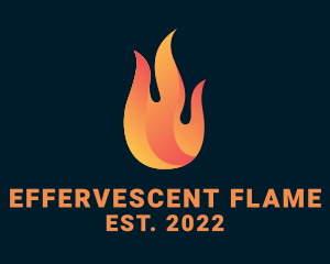 Hot Burning Flame logo design