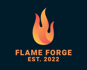 Hot Burning Flame logo design