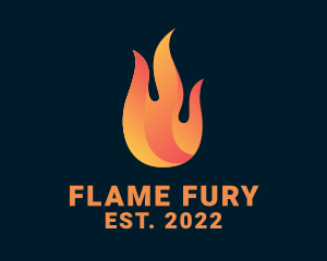 Hot Burning Flame logo design