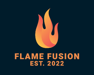 Hot Burning Flame logo design