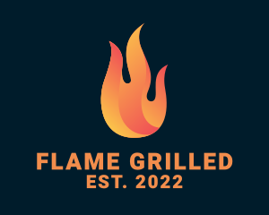 Hot Burning Flame logo design