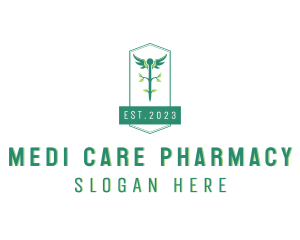 Medical Pharmacy Caduceus logo design