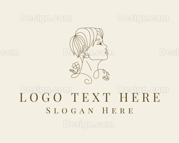 Woman Floral Styling Logo