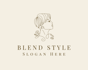 Woman Floral Styling logo design