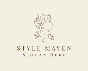 Woman Floral Styling logo design