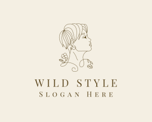 Woman Floral Styling logo design