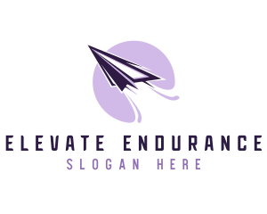 Paper Airplane Flight logo design