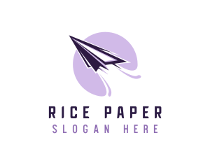 Paper Airplane Flight logo design