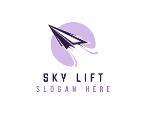 Paper Airplane Flight logo design