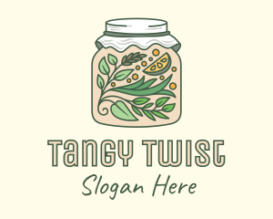 Organic Lemon Container Jar logo