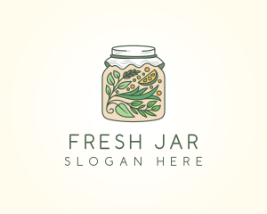 Organic Lemon Jar logo design