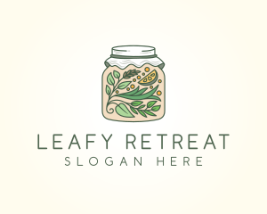 Organic Lemon Jar logo design