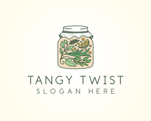 Organic Lemon Jar logo design