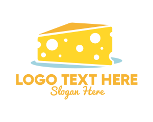 Dairy - Yellow Cheese Cake logo design