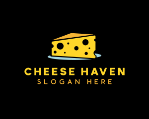Cheddar Cheese Slice logo design