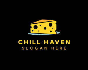 Cheddar Cheese Slice logo design