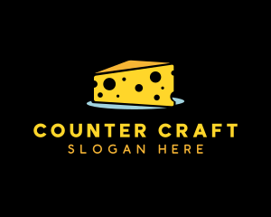 Cheddar Cheese Slice logo design