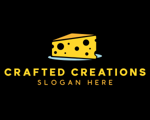 Cheddar Cheese Slice logo design