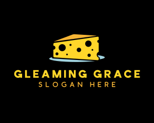 Cheddar Cheese Slice logo design