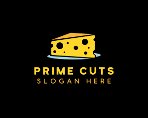 Cheddar Cheese Slice logo design