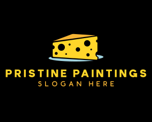 Cheddar Cheese Slice logo design