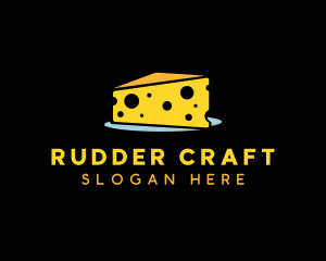 Cheddar Cheese Slice logo design