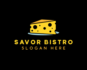 Cheddar Cheese Slice logo design