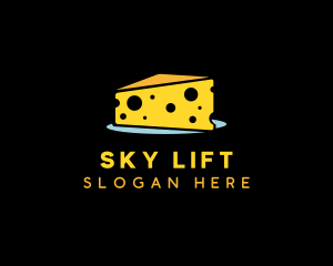 Cheddar Cheese Slice logo design