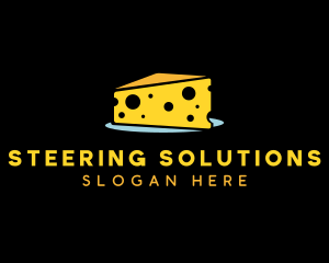 Cheddar Cheese Slice logo design