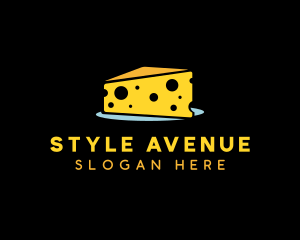 Cheddar Cheese Slice logo design