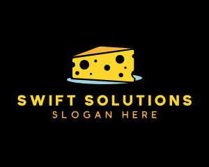 Cheddar Cheese Slice logo design