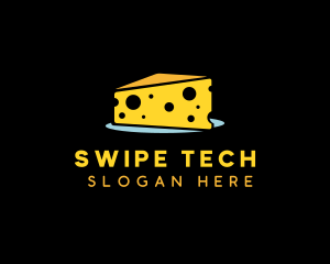 Cheddar Cheese Slice logo design