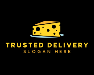 Cheddar Cheese Slice logo design