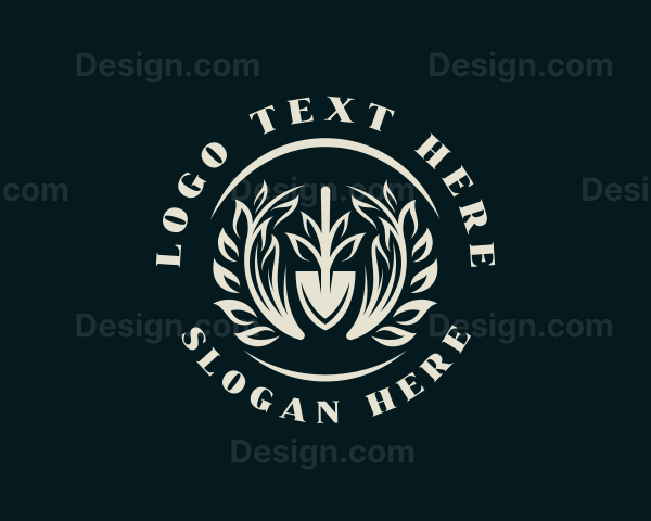 Leaf Shovel Landscaping Logo