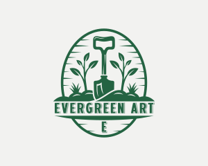 Landscaper Shovel Garden logo design