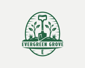 Landscaper Shovel Garden logo design