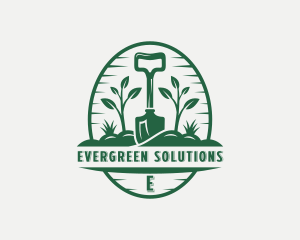 Landscaper Shovel Garden logo design